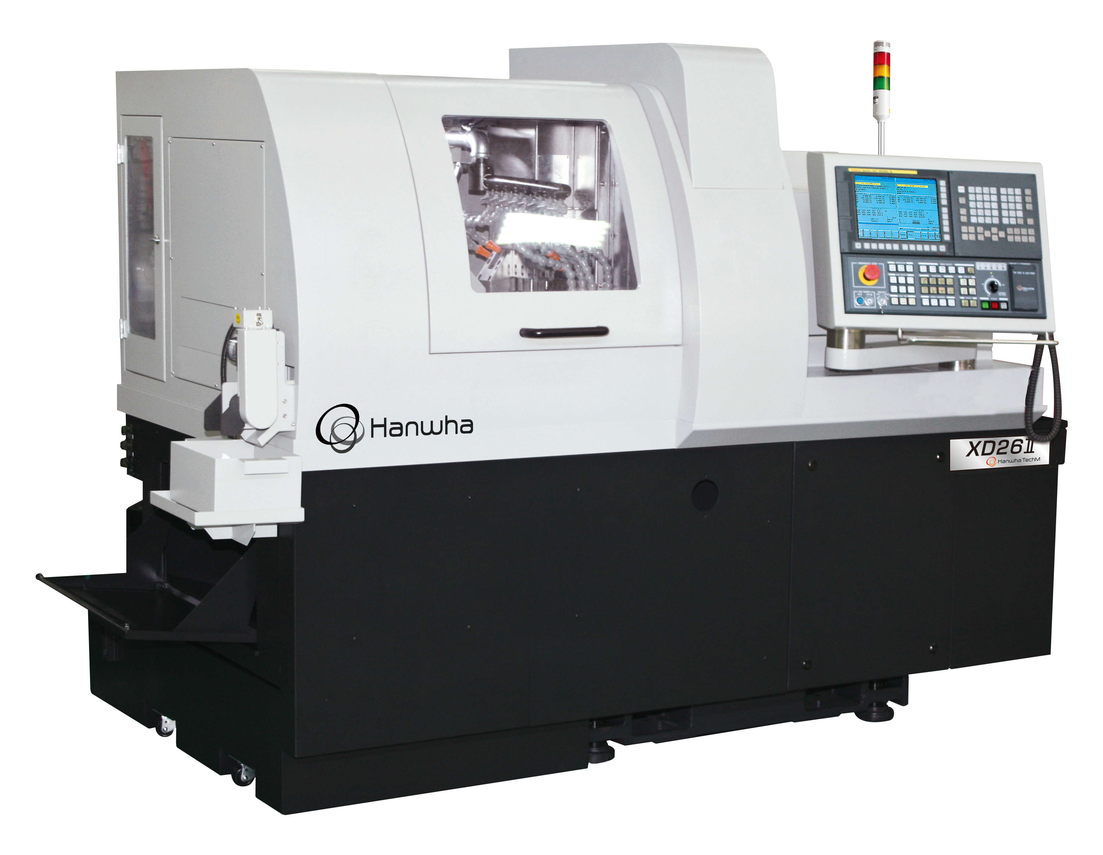 Dynamický CNC dlhotočný automat, ktorý vyniká svojou produktivitou, presnosťou a stabilitou výroby - Hanwha XD26II