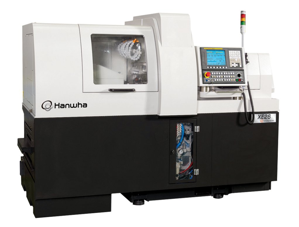 Dvojkanálový, 5 osí CNC dlhotočný automatický CNC sústruh Hanwha XE26H/NH