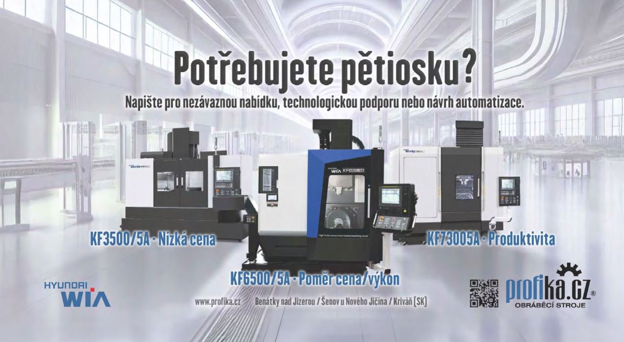 PROFIKA a Hyundai Wia predstavujú päťosové obrábacie centrá radu KF-5A